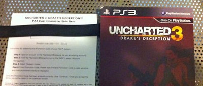 UNCHARTED 3 DLC Codes Selling on Open Market via eBay
